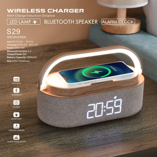 Bluetooth Speaker & Charging Clock