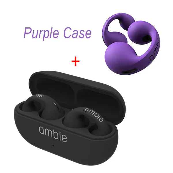 For Ambie Sound Earcuffs Upgrade Pro Earring Wireless Bluetooth Earphones TWS Ear Hook Headset Sport Earbuds