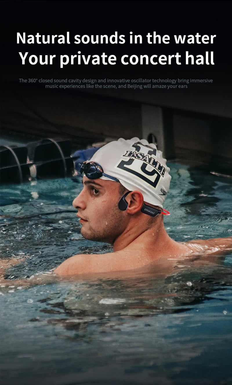 Waterproof Swimming Headset IPX8 32GB Bluetooth 5.3