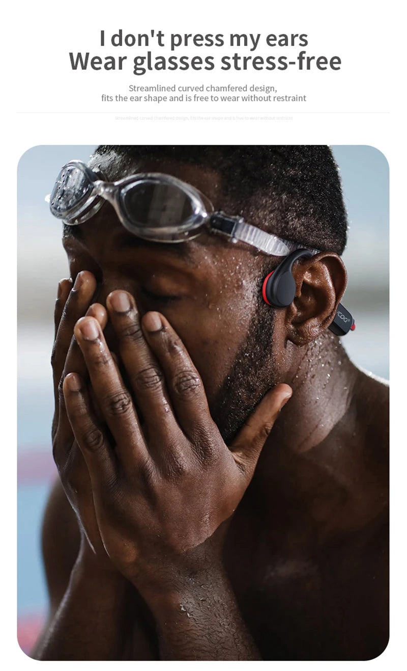 Waterproof Swimming Headset IPX8 32GB Bluetooth 5.3
