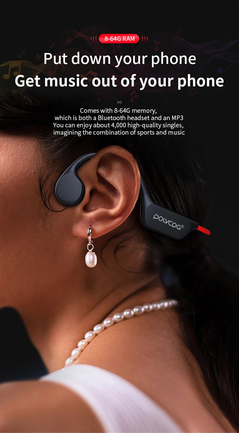 Waterproof Swimming Headset IPX8 32GB Bluetooth 5.3