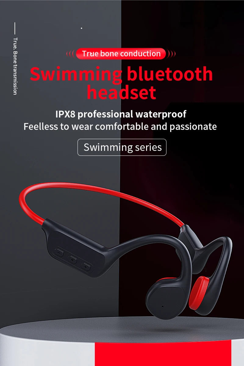 Waterproof Swimming Headset IPX8 32GB Bluetooth 5.3