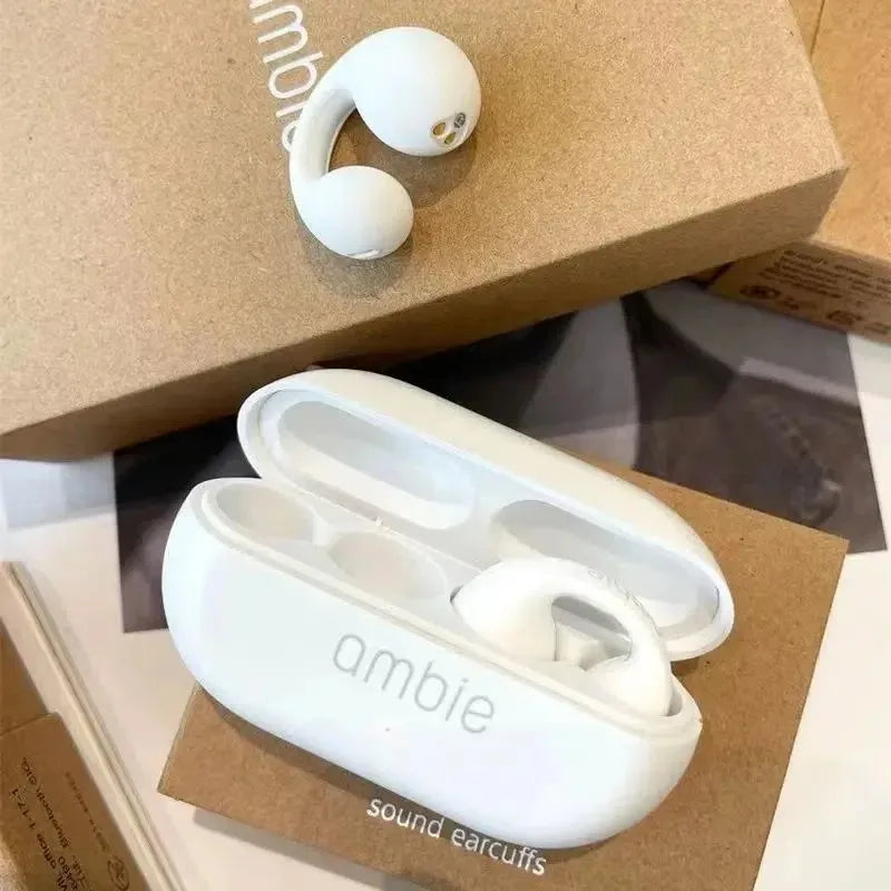 For Ambie Sound Earcuffs Upgrade Pro Earring Wireless Bluetooth Earphones TWS Ear Hook Headset Sport Earbuds