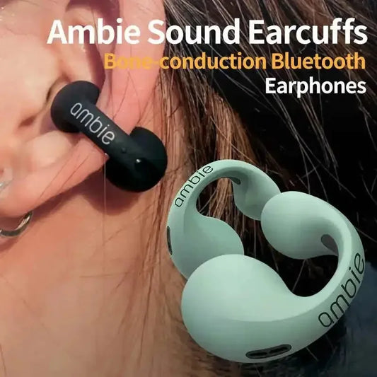 For Ambie Sound Earcuffs Upgrade Pro Earring Wireless Bluetooth Earphones TWS Ear Hook Headset Sport Earbuds