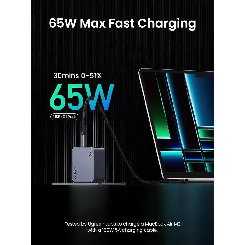 UGREEN-USB C Fast Charger, Wall Charger, Travel Charger, GaN, 30W, 65W, 100W, 160W