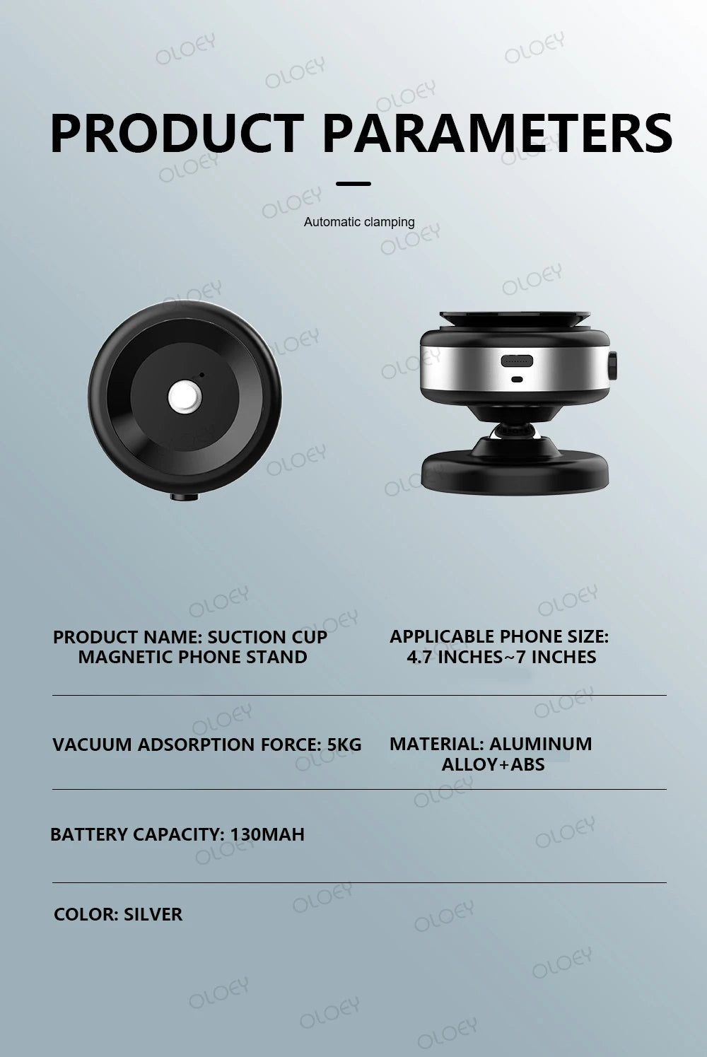 For iPhone Samsung Xiaomi magnetic car mount vacuum phone holder