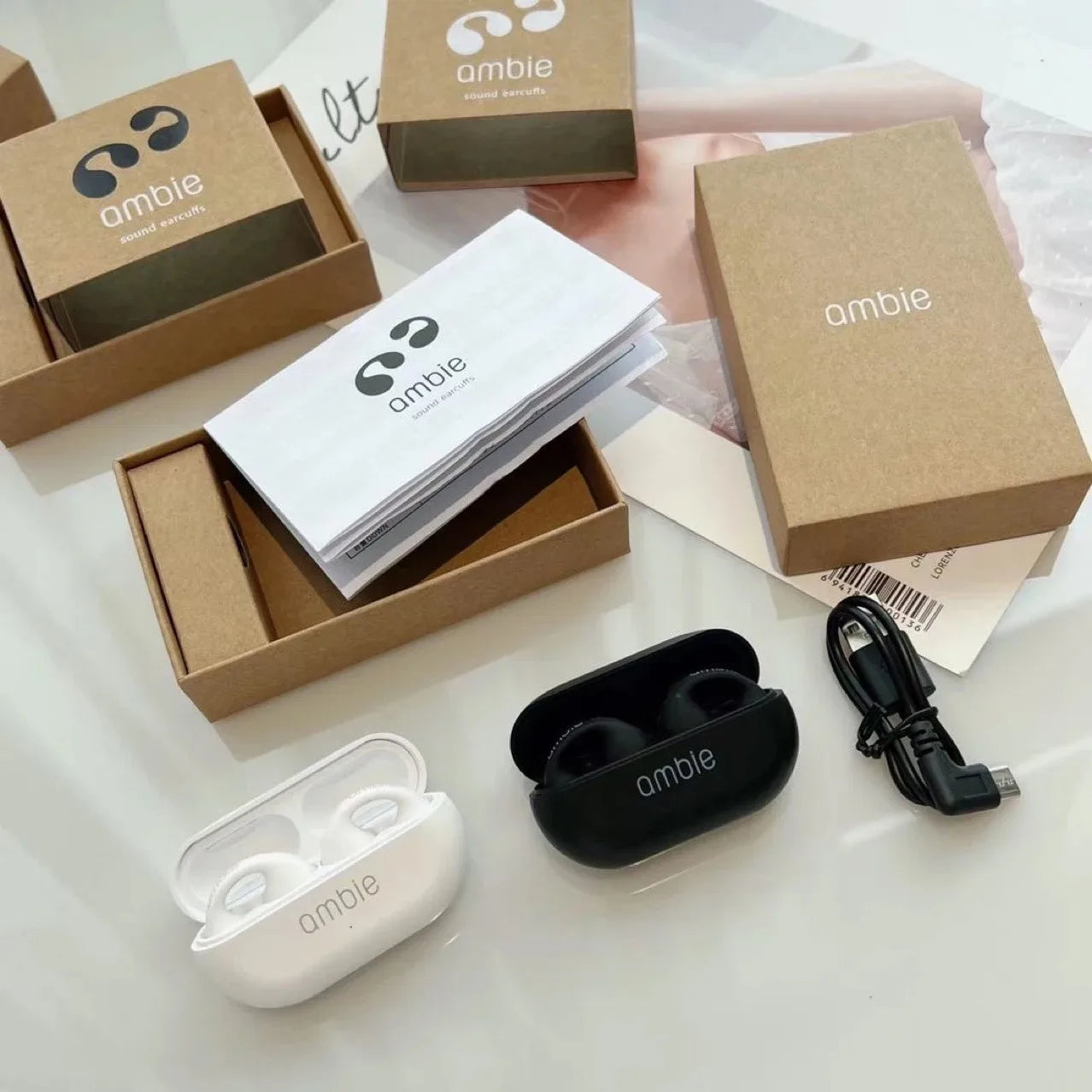 For Ambie Sound Earcuffs Upgrade Pro Earring Wireless Bluetooth Earphones TWS Ear Hook Headset Sport Earbuds