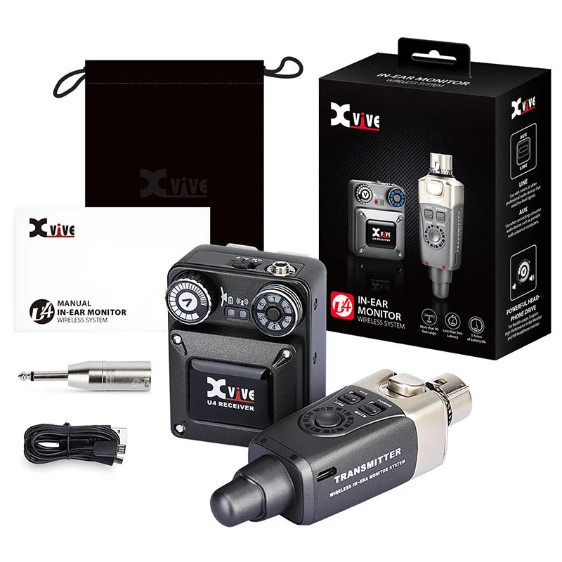 Original U4 IN-EAR Monitor Wireless System 30m Range Transmitter And Receiver For Live Show