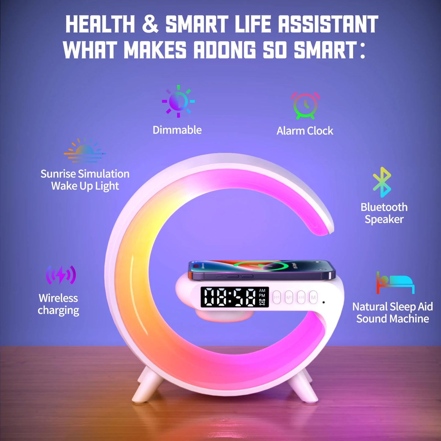 Multifunctional Wireless Charging Lamp