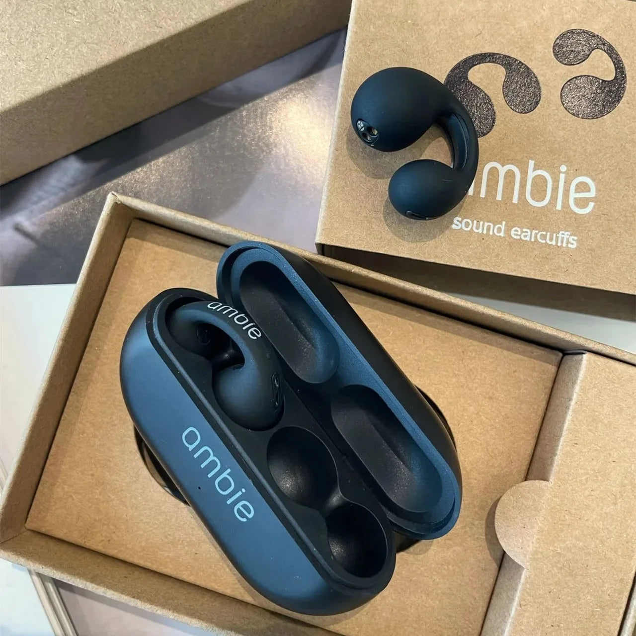For Ambie Sound Earcuffs Upgrade Pro Earring Wireless Bluetooth Earphones TWS Ear Hook Headset Sport Earbuds