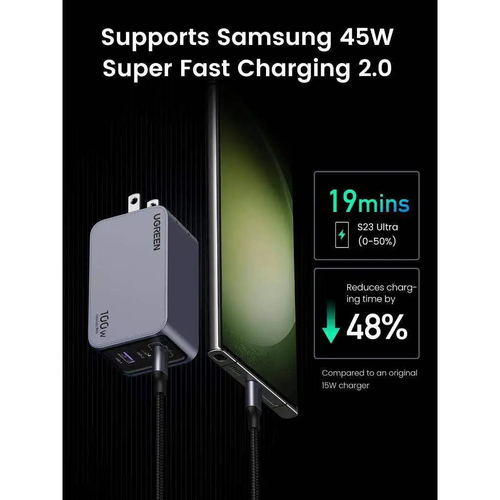 UGREEN-USB C Fast Charger, Wall Charger, Travel Charger, GaN, 30W, 65W, 100W, 160W