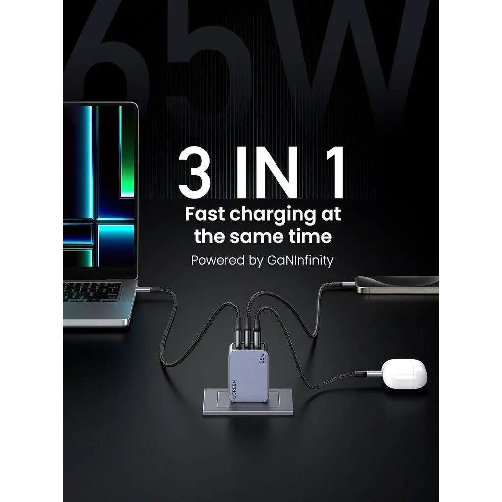 UGREEN-USB C Fast Charger, Wall Charger, Travel Charger, GaN, 30W, 65W, 100W, 160W