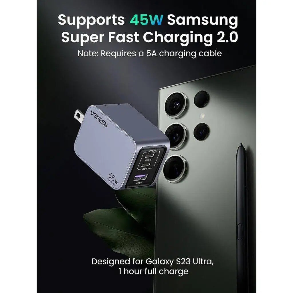 UGREEN-USB C Fast Charger, Wall Charger, Travel Charger, GaN, 30W, 65W, 100W, 160W