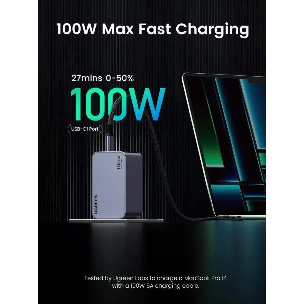 UGREEN-USB C Fast Charger, Wall Charger, Travel Charger, GaN, 30W, 65W, 100W, 160W
