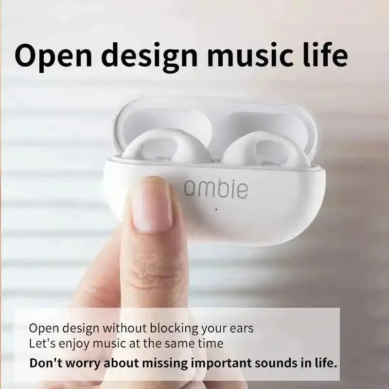 For Ambie Sound Earcuffs Upgrade Pro Earring Wireless Bluetooth Earphones TWS Ear Hook Headset Sport Earbuds